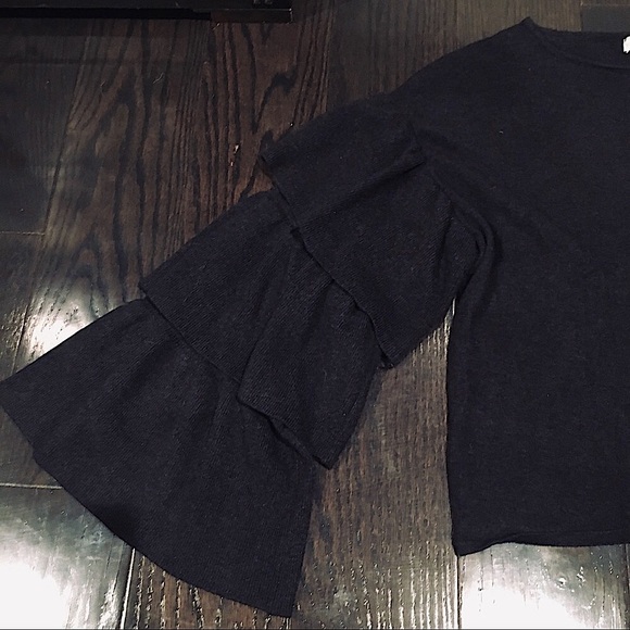 Zara Ruffle Sleeve Sweater - Picture 11 of 15